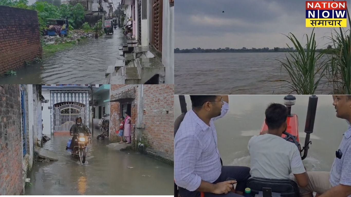 पीलीभीत-लगातार बारिश से बढ़ी मुसीबत, शारदा नदी उफान पर 38 एकड़ जमीन जलमग्न