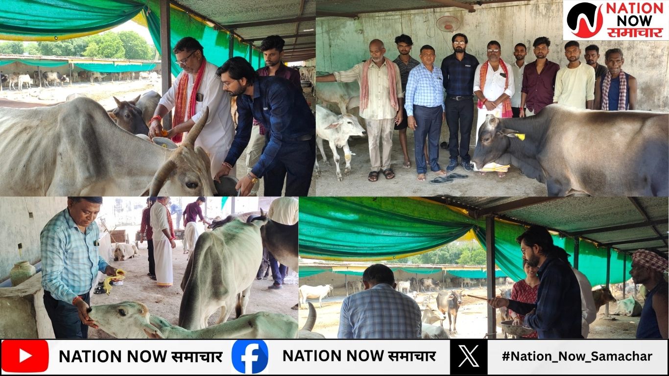 बाँदा: गौ रक्षा समिति ने गौ पूजन कर मनाया कृष्ण जन्मोत्सव