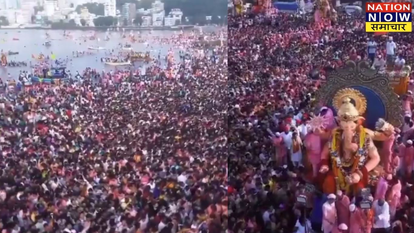 “गणेश विसर्जन 2025: मुंबई में उमड़ा भक्तों का सैलाब, ‘बप्पा अगले बरस तुम जल्दी आना’ गूंजा”
