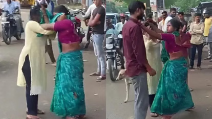 कानपुर महाराजपुर: पत्नी ने पति को प्रेमिका के साथ रंगे हाथों पकड़ा, सड़क पर फैमिली ड्रामा वायरल