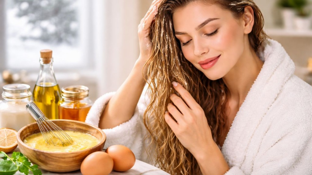 Hair Care Tips: सर्दियों में रूखे और दोमुंहे बालों से हैं परेशान? अंडे में मिलाकर लगाएं ये 3 चीजें