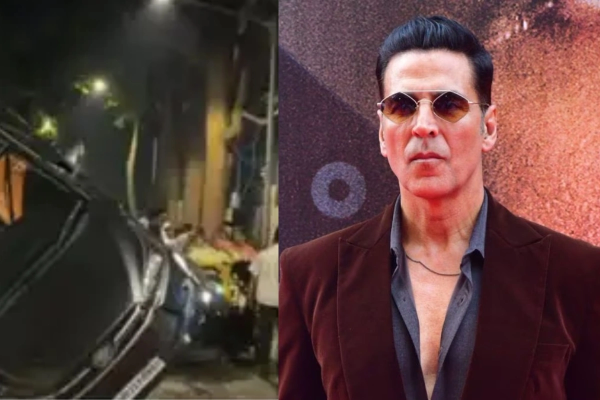 Akshay Kumar Accident News: अक्षय कुमार की सुरक्षा गाड़ी का एक्सीडेंट, ऑटो से टक्कर के बाद पलटी कार